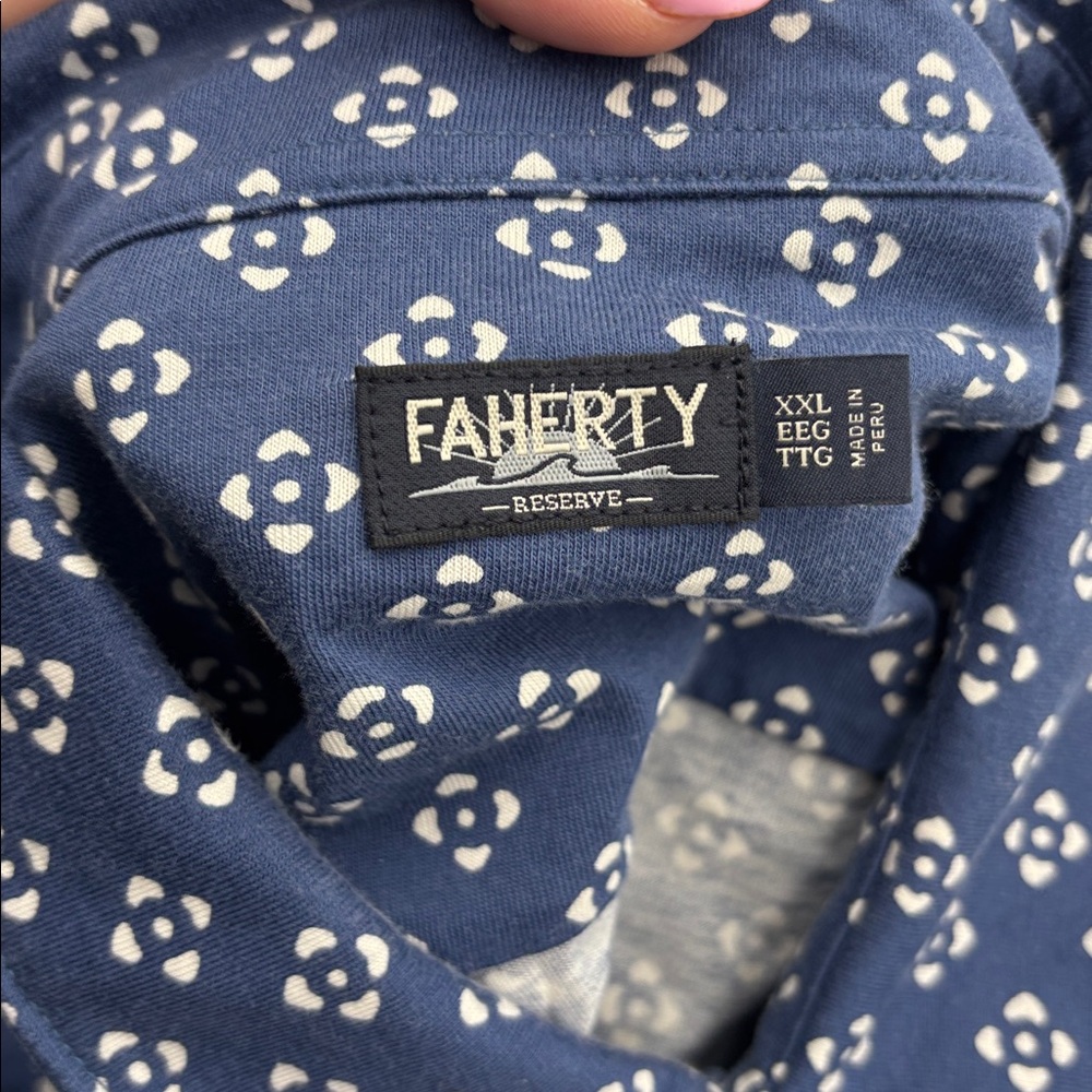 Faherty Cotton Patterned Button-Down Shirt - image 5